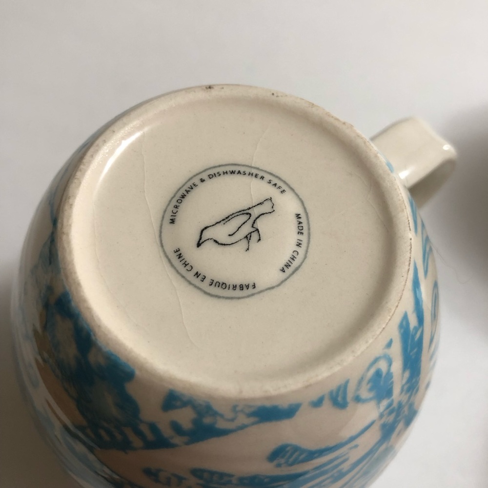Anthropologie M homegrown monogram mug FIRM - Picture 6 of 8